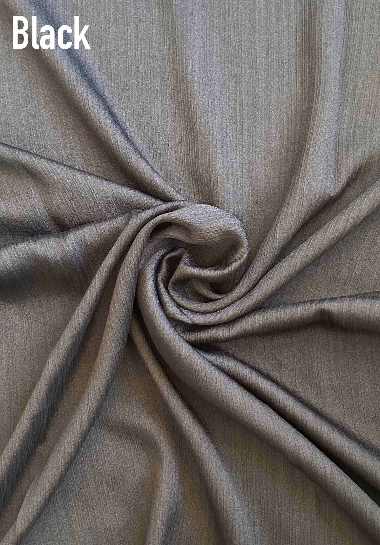 Black Sheer Lush Silk Hijab