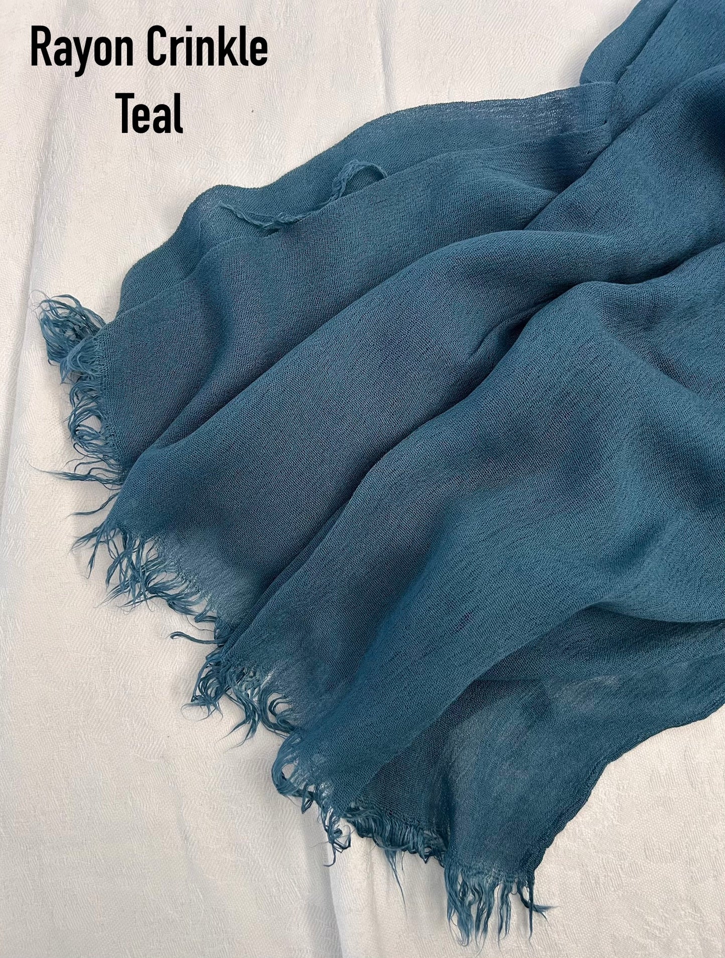 Teal Rayon Crinkle