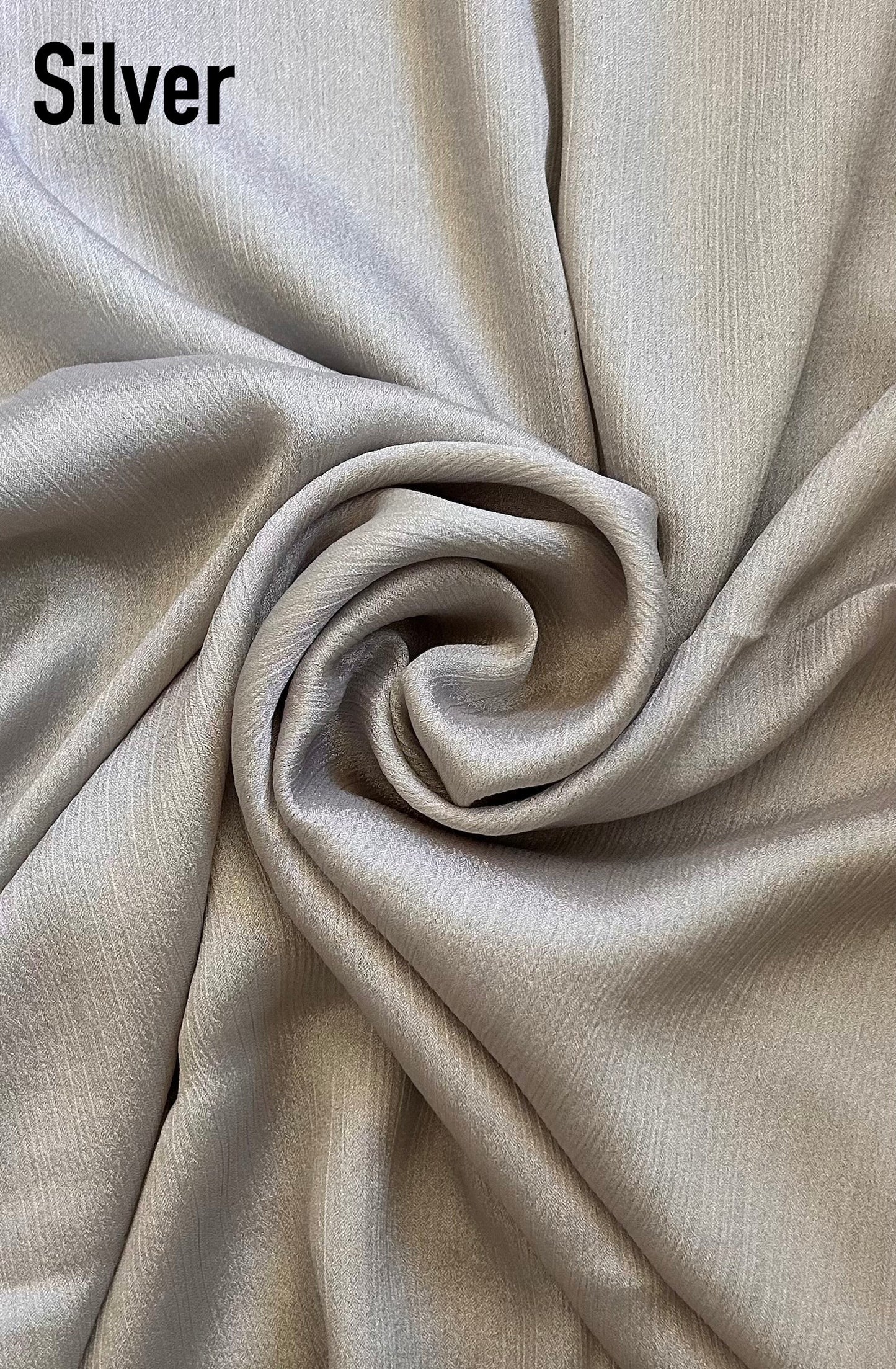 Silver Sheer Lush Silk Hijab