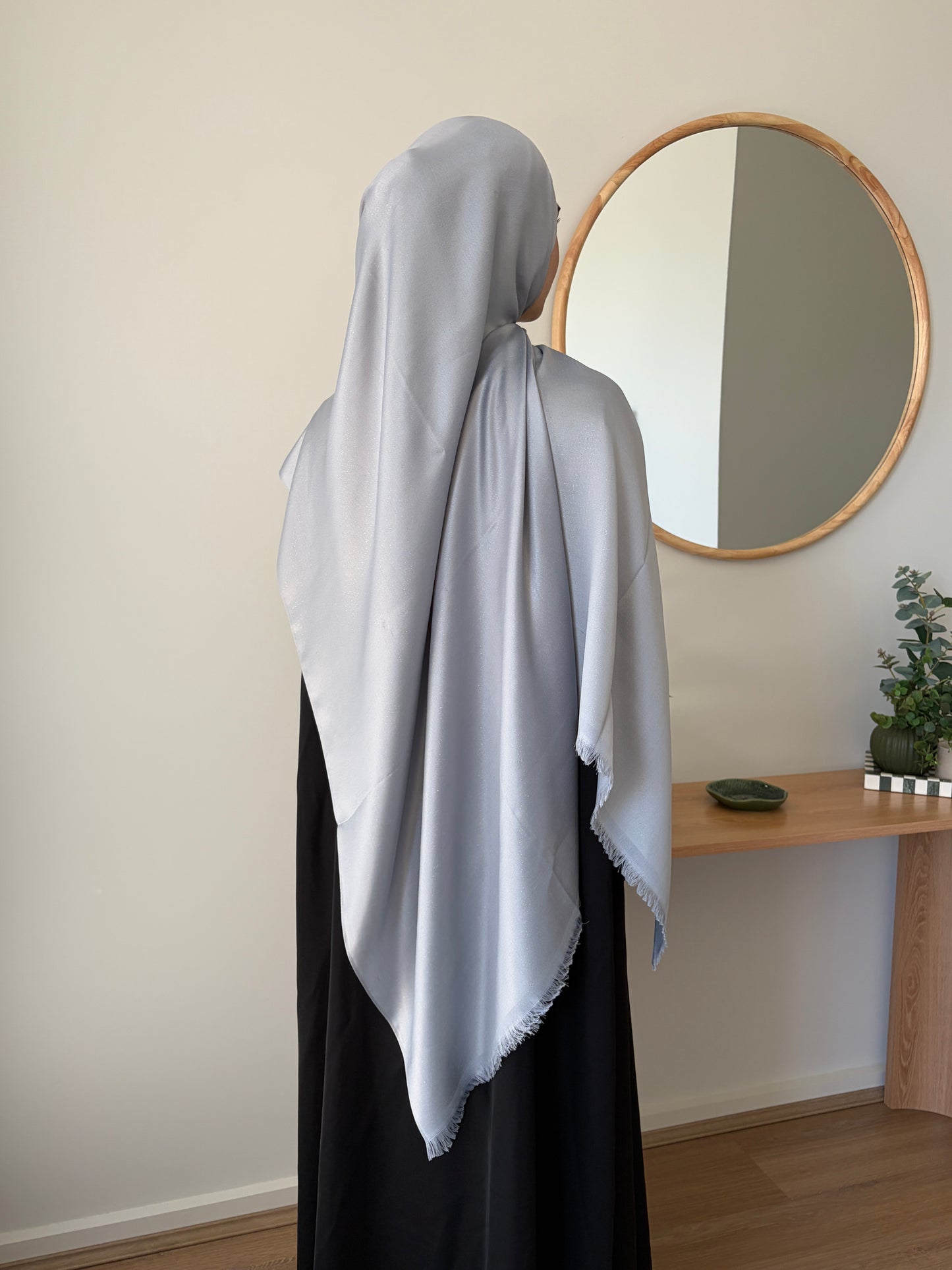 Silver Grey Rayon Shimmer