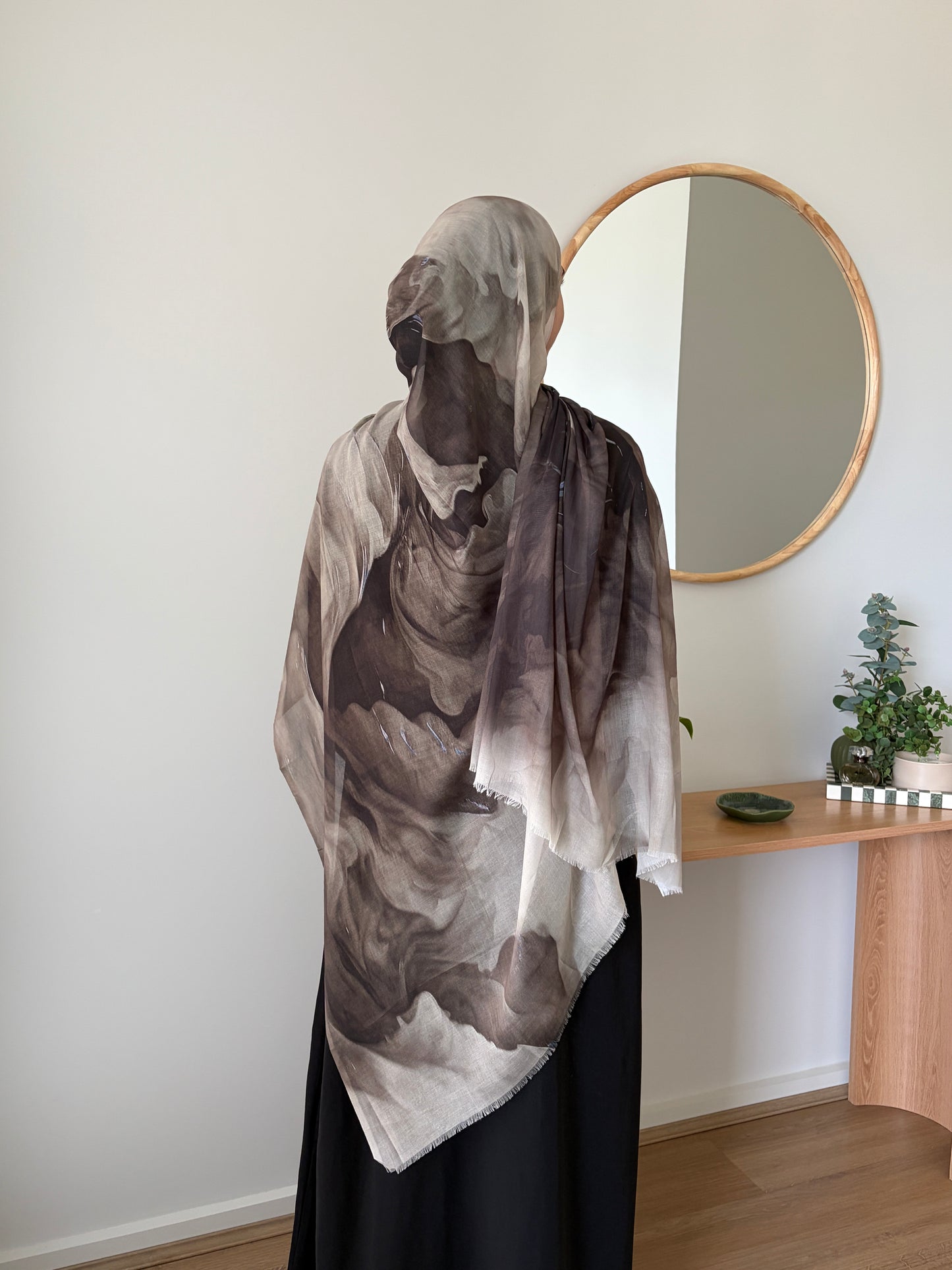 Soft Charcoal Wash Watercolour Modal