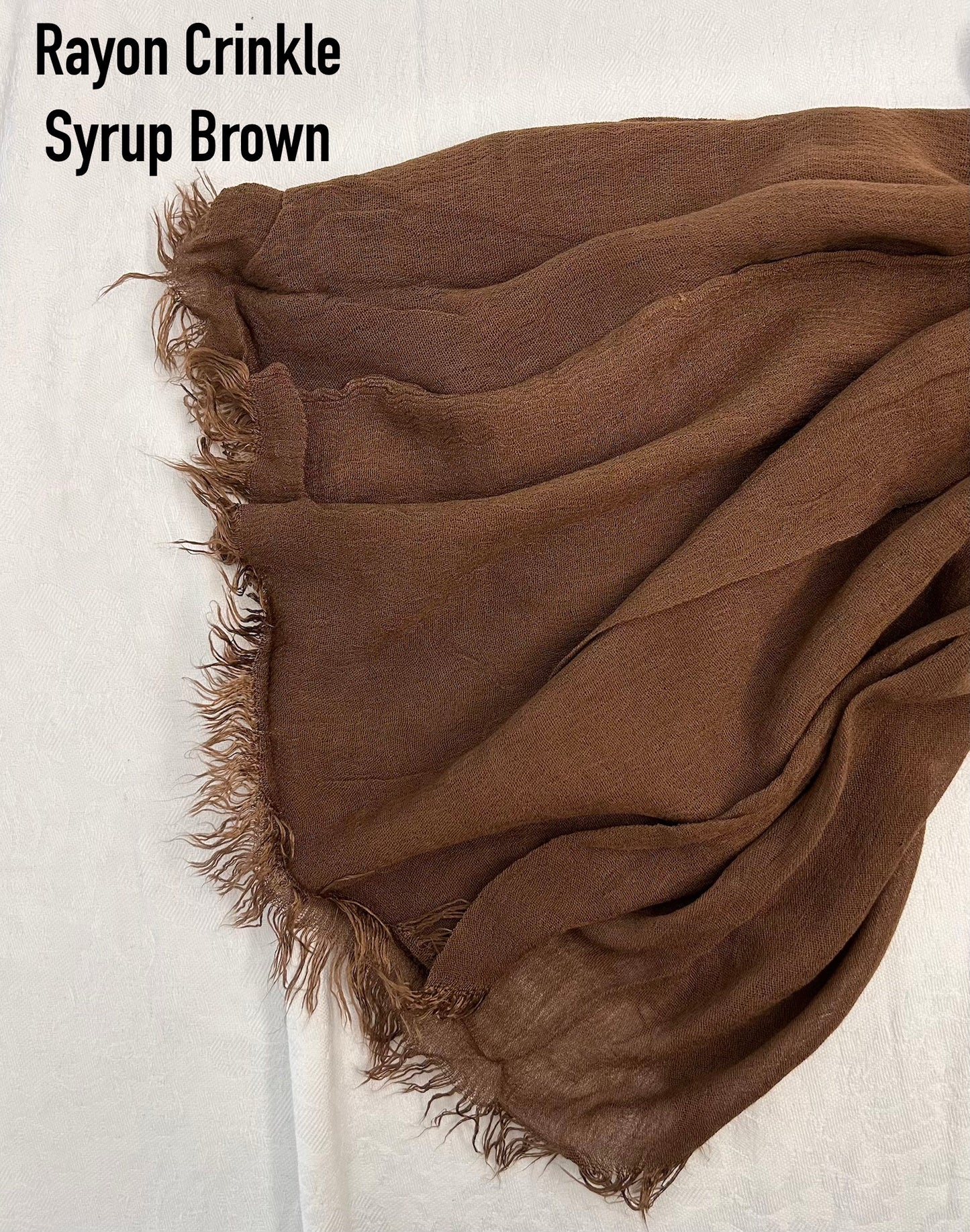 Syrup Brown Rayon Crinkle