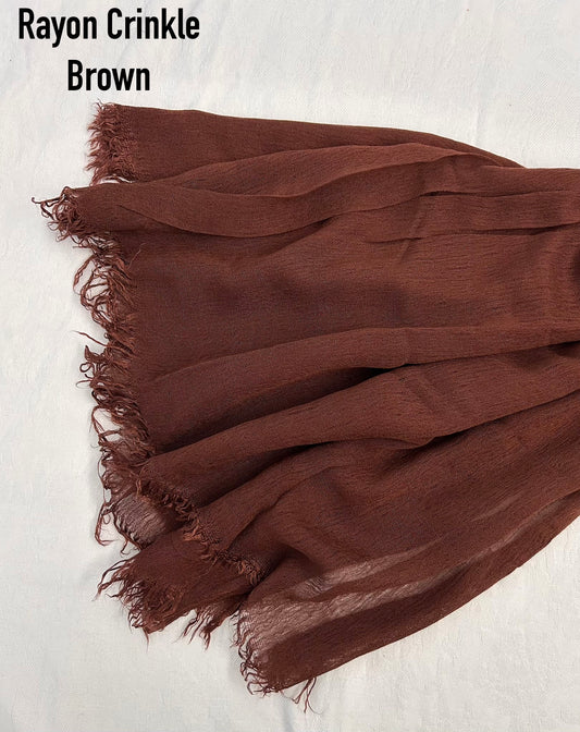 Brown Rayon Crinkle