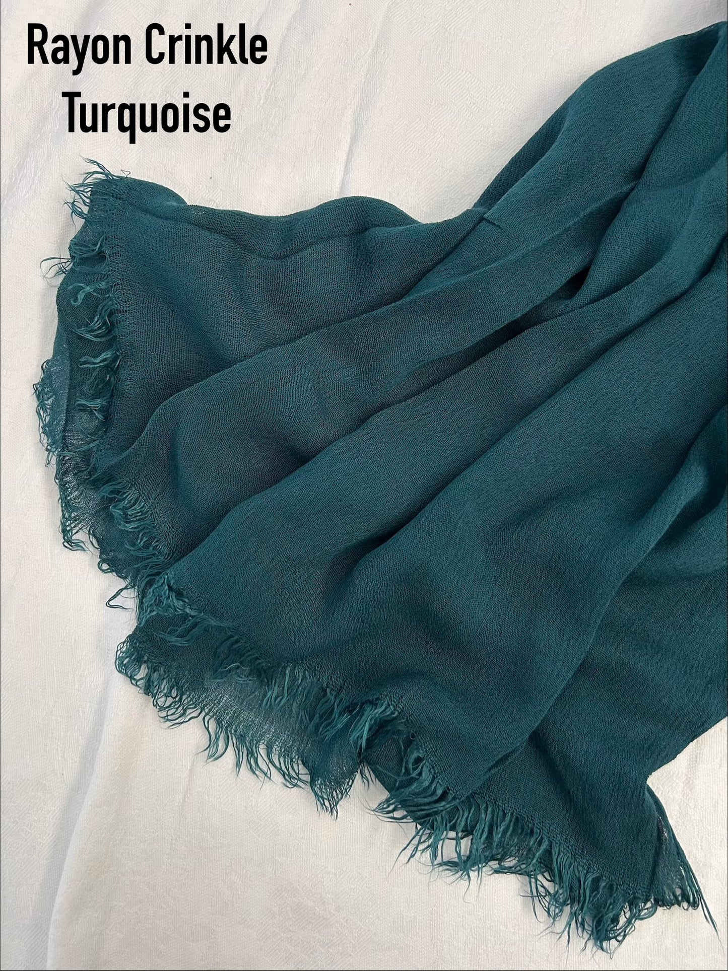 Turquoise Rayon Crinkle