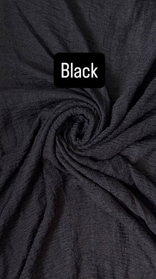 Black Crimp Scarf