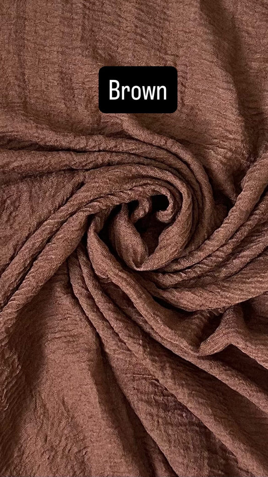 Brown Crimp Scarf