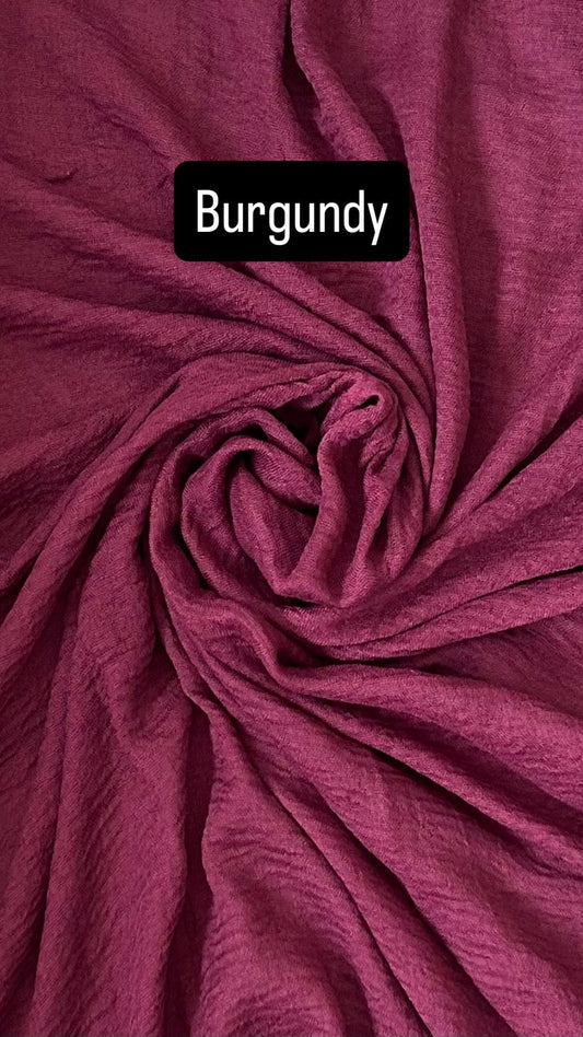 Burgundy Crimp Scarf