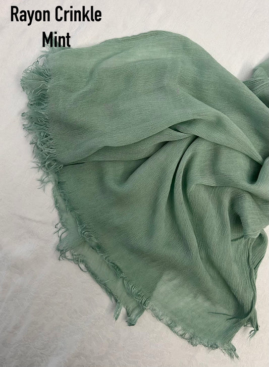 Mint Rayon Crinkle