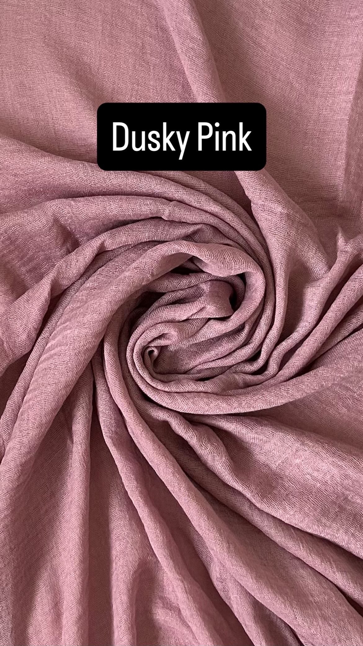 Dusky Pink Crimp Scarf