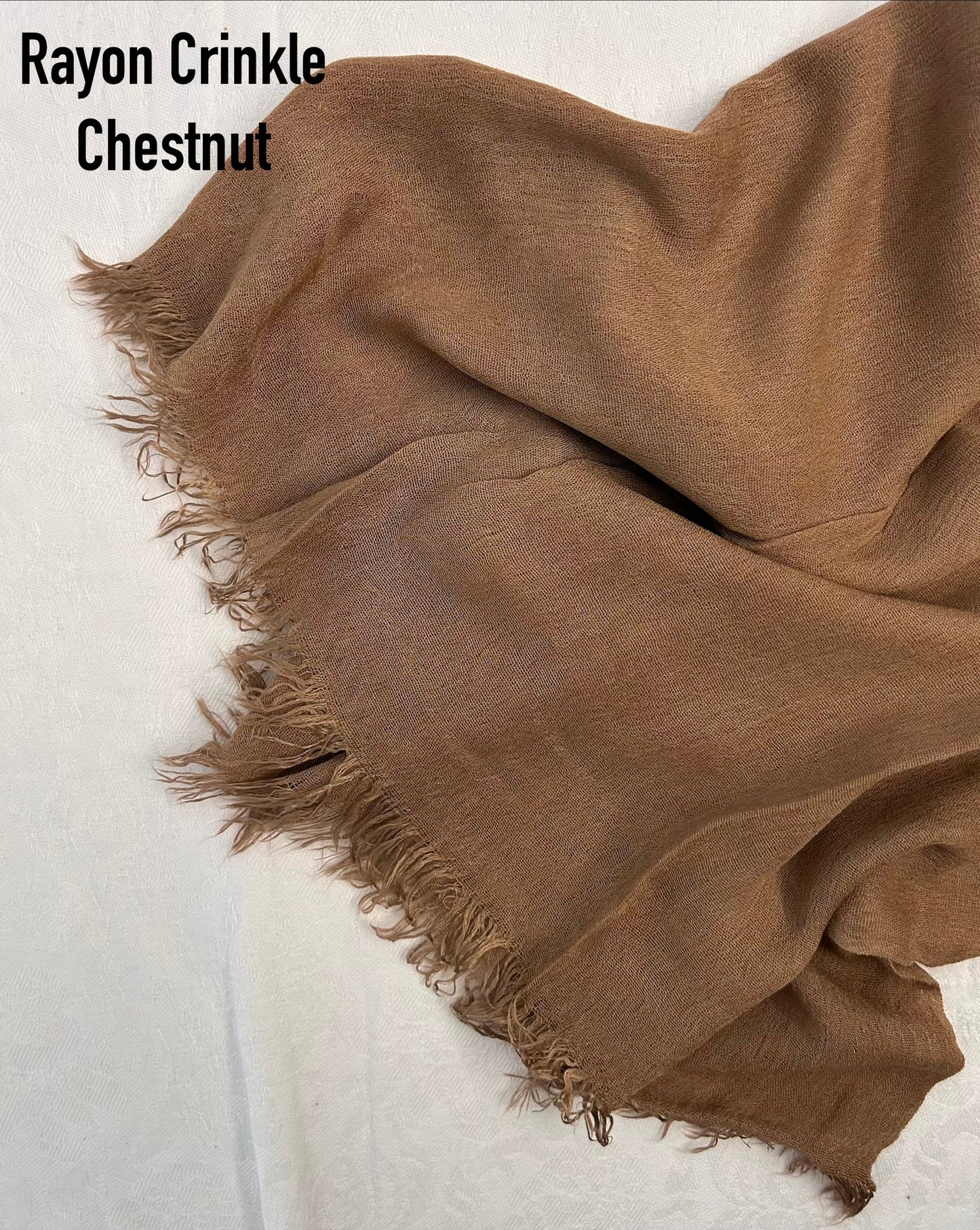 Chestnut Rayon Crinkle
