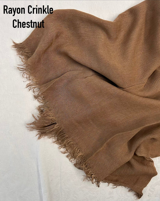 Chestnut Rayon Crinkle