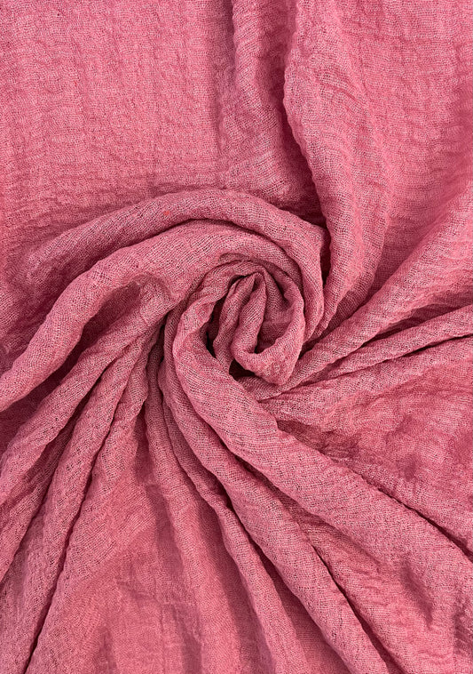Pink Crimp Scarf