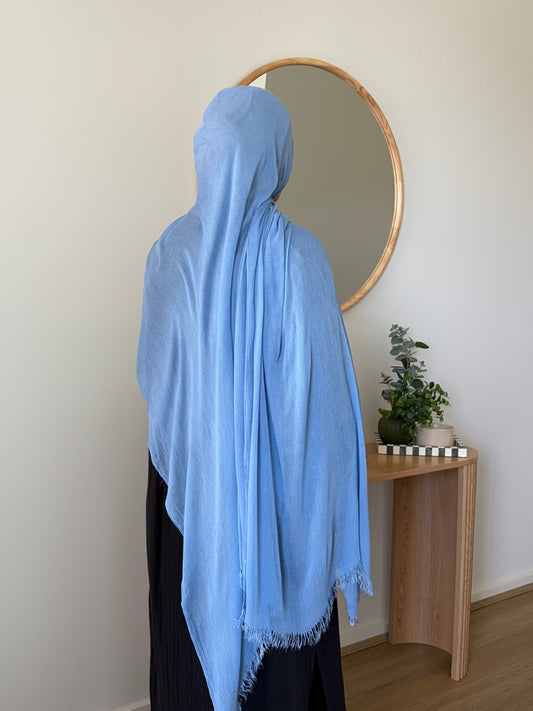 Cobalt Rayon Crinkle