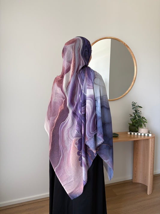 Amethyst Watercolour Modal Scarf