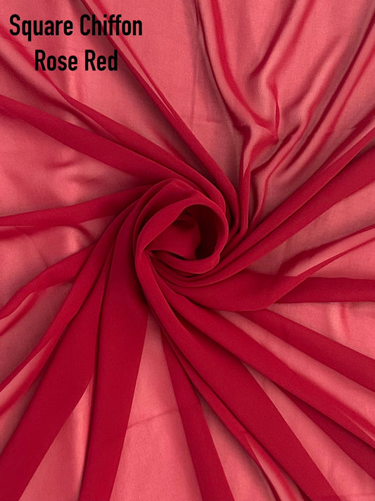 Rose Red Square Hijab